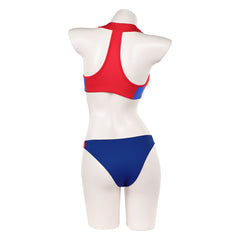 Baywatch 2017 C.J. Parker Red Blue Split Swimsuit Outfits Cosplay Costume