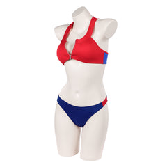 Baywatch 2017 C.J. Parker Red Blue Split Swimsuit Outfits Cosplay Costume