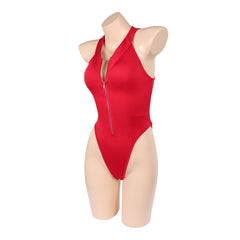 Baywatch 2017 Victoria Leeds Red Zipper Swimsuit Outfits Cosplay Costume