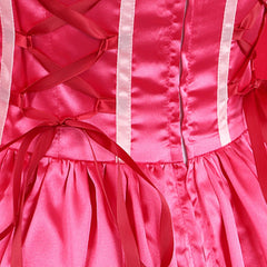 Beauty And The Beast Belle Pink Dress Red Cloak Princess Outfits Cosplay Costume