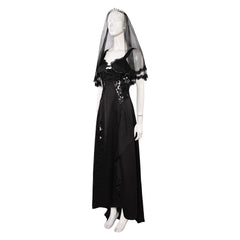 Beetlejuice 2 Astrid Deetz Black Wedding Dress Outfits Cosplay Costume Halloween Carnival Suit 