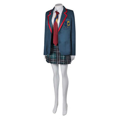 Beetlejuice 2 Astrid Deetz Blue Green School Uniform Set Outfits Halloween Cosplay Costume 
