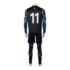 Blue Lock (2026) Nagi Seishiro Black Blue N0.11 Jersey Set Outfits Cosplay Costume 