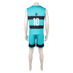 Blue Lock (2026) Wanima Junichi Team W No.10 Blue Jersey Uniform Outfits Cosplay Costume