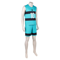 Blue Lock (2026) Wanima Junichi Team W No.10 Blue Jersey Uniform Outfits Cosplay Costume