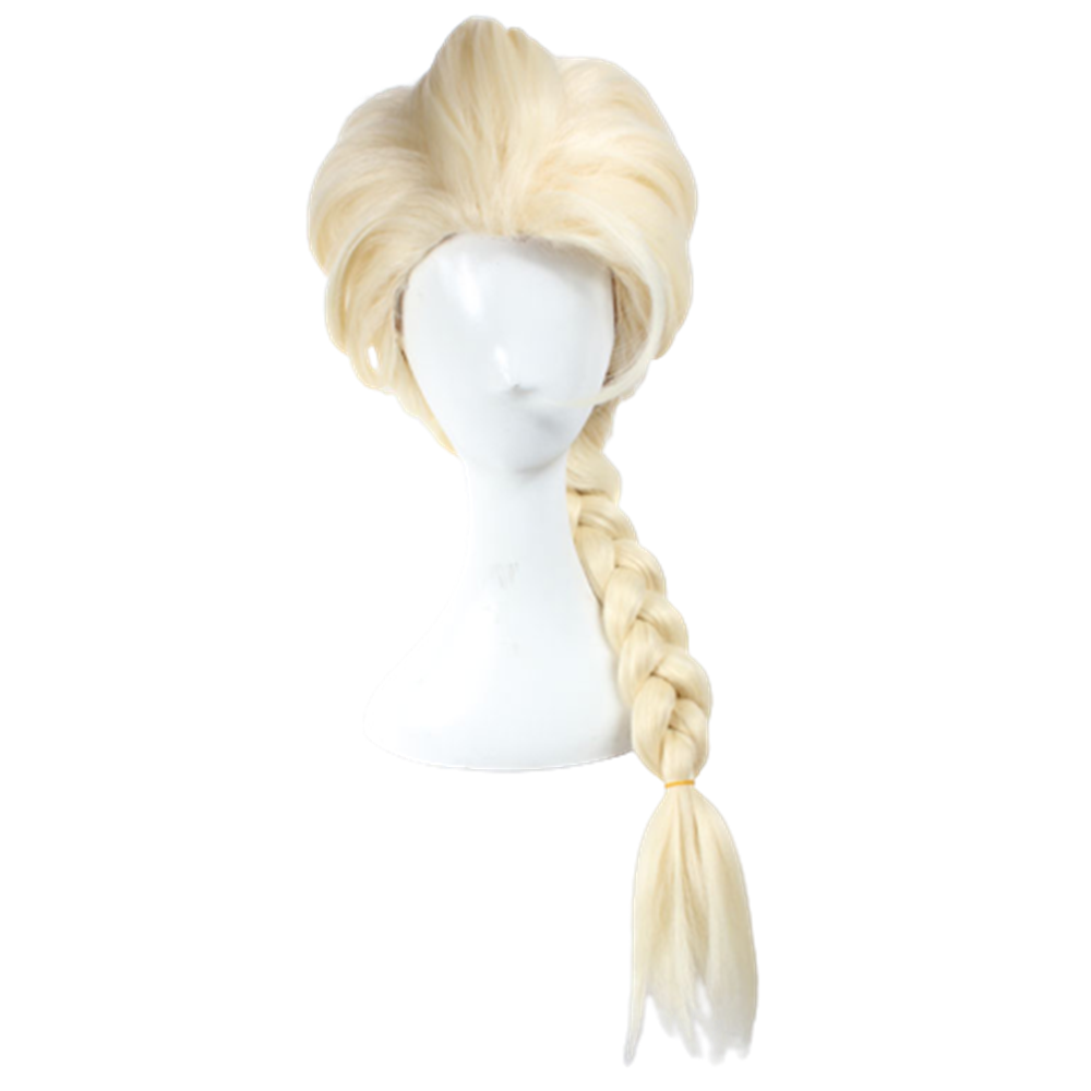 Movie Frozen 2 Princess Elsa White Cosplay Wig Halloween Props