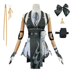 Game Wuthering Waves (2024) Female Rover Black Set Outfits Cosplay Costume Halloween Carnival Suit