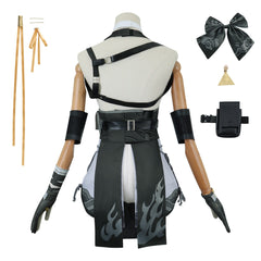 Game Wuthering Waves (2024) Female Rover Black Set Outfits Cosplay Costume Halloween Carnival Suit