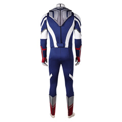 Captain America: Brave New World (2025) Sam Wilson Falcon Blue Jumpsuit Outfits Cosplay Costume