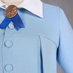 Cardcaptor Sakura: Memory Key Sakura Kinomoto Blue White Dress Outfits Cosplay Costume 
