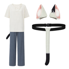 Chainsmoker Cat (2026) Yaniko Shirt Pants Cat Ears Tail Set Outfits Cosplay Costume