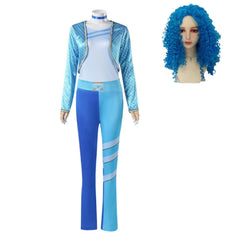 Descendants: The Rise Of Red (2024) Chloe Blue Outfits Cosplay Costume Halloween Carnival Suit