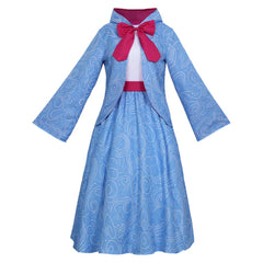 Cinderella Fairy Godmother Blue Dress Set Outfits Cosplay Costume Halloween Carnival Suit