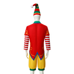 Circus Jester Clown Christmas Elf Set Outfits Cosplay Costume ​Halloween Carnival Suit