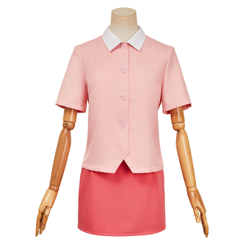 City The Animation (2025) Niikura Pink Shirt Skirt Set Outfits Cosplay Costume 