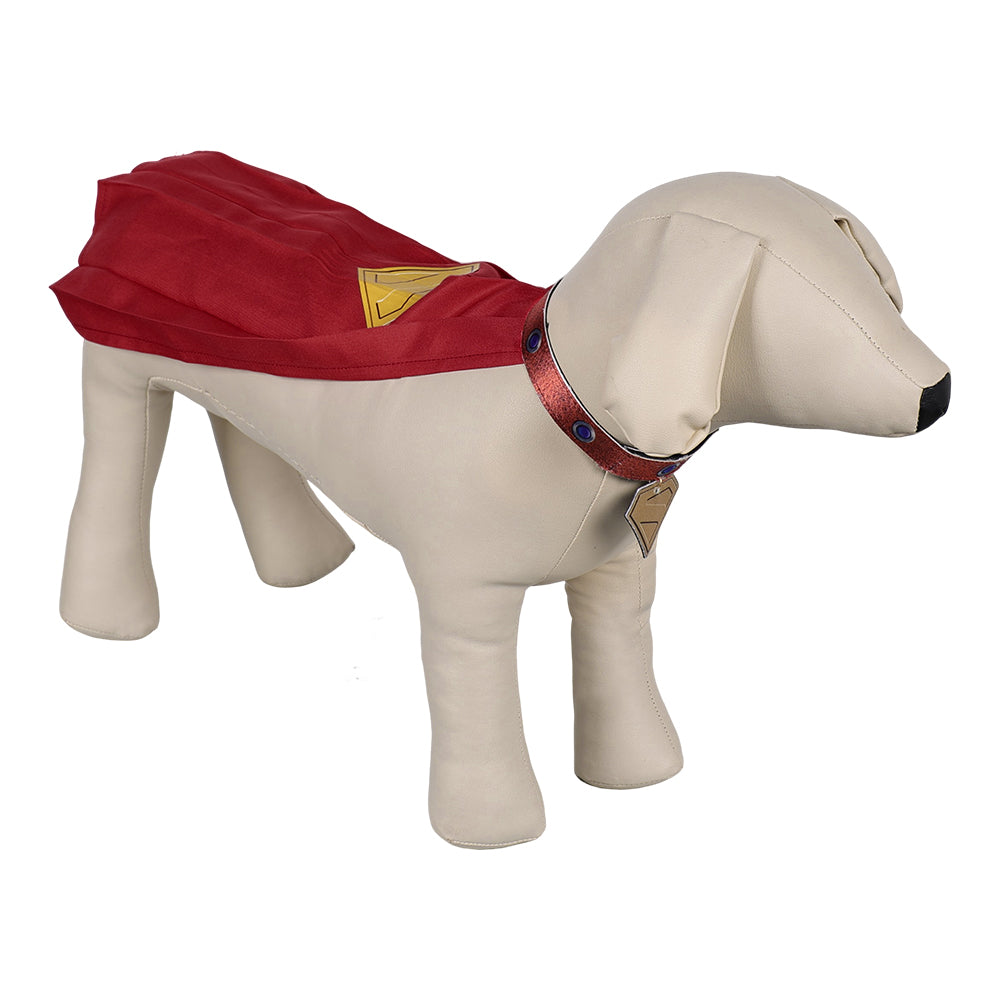Clark Kent Red Cape Cloak Pet Dogs Outfits Cosplay Costume Halloween Suit 