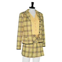 Clueless Cher Horowitz Yellow Skirt Set Outfits Cosplay Costume 