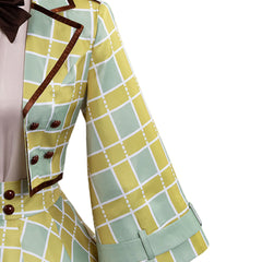 Code Geass C.C. Green Plaid Detective Set Outfits ​Cosplay Costume