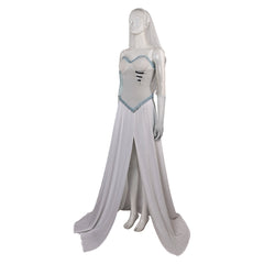 Corpse Bride Emily White Wedding Dress Outfits Cosplay Costume Halloween Carnival Suit 