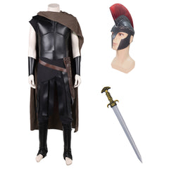 The Odyssey (2026) Odysseus Black Armor Cloak Set Outfits Cosplay Costume