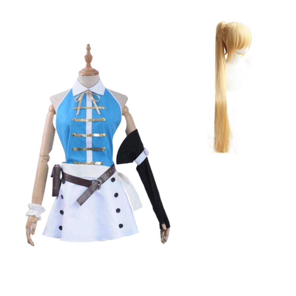 Anime Lucy Heartfilia Blue Set Outfits Cosplay Costume Halloween Carnival Suit