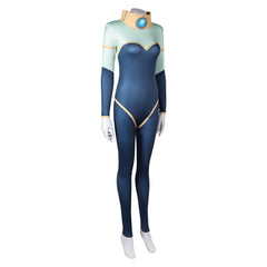 Creature Commandos (2024) Nina Mazursky Blue Jumpsuit Outfits Cosplay Costume 