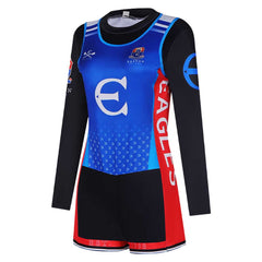 Crew Girl (2026) Teagan Tao Easton Prep Rower Blue Uniform Outfits Cosplay Costume