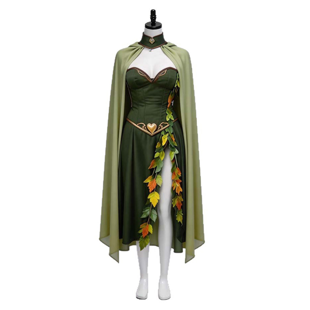 Critical Role Titania Fairy Queen ​Green Dress Cloak Set Outfits Cosplay Costume 