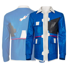 Cyberpunk: Edgerunners 2 (2026) D Blue PU Jacket Coat Outfits Cosplay Costume