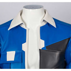 Cyberpunk: Edgerunners 2 (2026) D Blue PU Jacket Coat Outfits Cosplay Costume