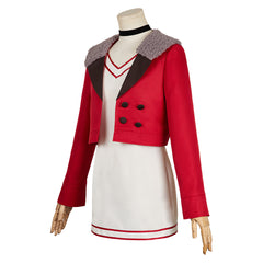 Dandadan (2024) Momo Ayase Red Jacket Dress Set Outfits Cosplay Costume 