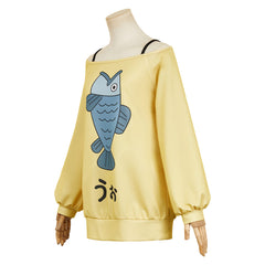 Dandadan (2024) Momo Ayase Yellow Sweatshirt Hoodie Outfits Cosplay Costume 