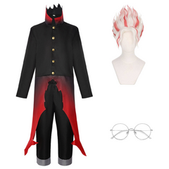 Dandadan (2024) Okarun Black Red Set Outfits Cosplay Costume