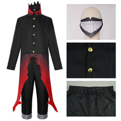 Dandadan (2024) Okarun Black Red Set Outfits Cosplay Costume 