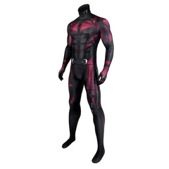 Daredevil Matthew Murdock Black Red Jumpsuit Outfits Cosplay Costume 