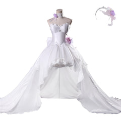 Date A Live Tokisaki Kurumi White Wedding Dress Set Outfits Cosplay Costume