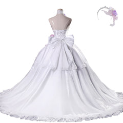 Date A Live Tokisaki Kurumi White Wedding Dress Set Outfits Cosplay Costume