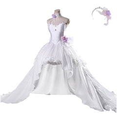 Date A Live Tokisaki Kurumi White Wedding Dress Set Outfits Cosplay Costume
