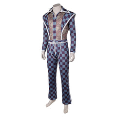 David Bowie Retro Style Chequered Outfits Cosplay Costume Halloween Carnival Suit 