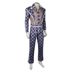 David Bowie Retro Style Chequered Outfits Cosplay Costume Halloween Carnival Suit 