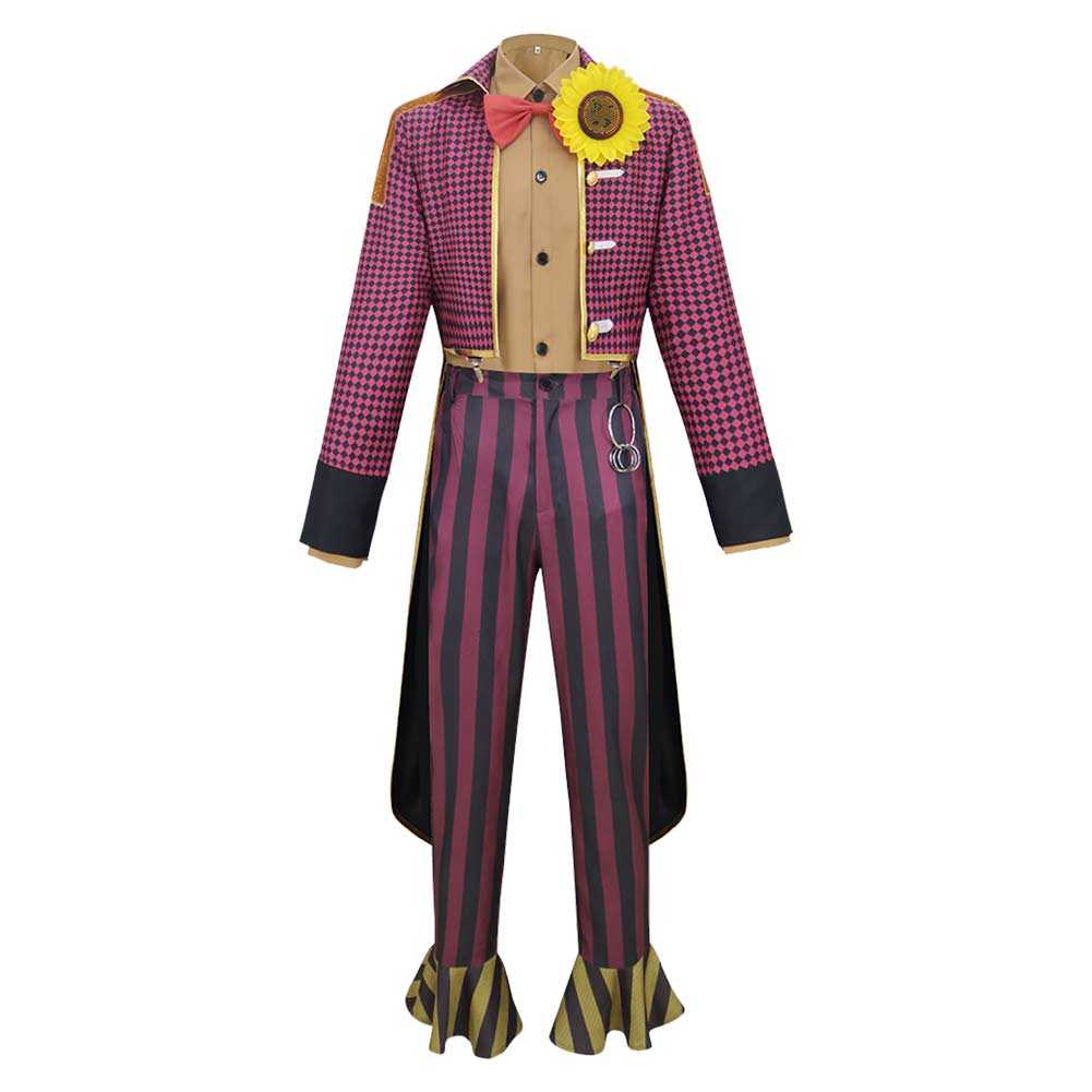 Dead By Daylight The Clown Kenneth Chase Purple Set Horror Outfits Halloween Cosplay Costume 