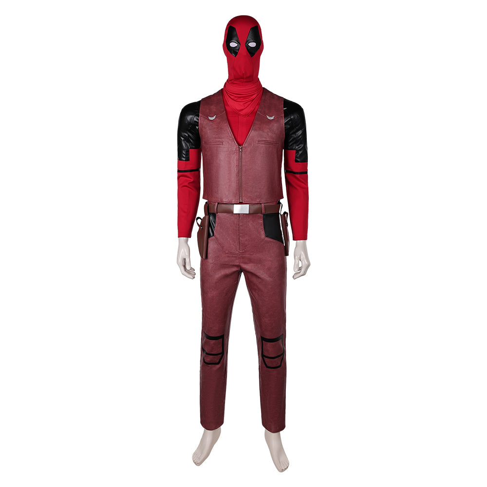 Deadpool & Wolverine (2024) Cowboy Deadpool Outfits Cosplay Costume Halloween Carnival Suit 