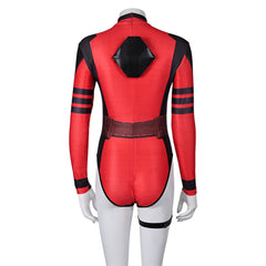 Deadpool & Wolverine (2024) Women Deadpool Red Swimsuit Cosplay Costume Outfits Halloween Carnival Suit