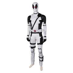 Deadpool & Wolverine (2024) X-Force Wade Wilson White Jumpsuit Outfits Cosplay Costume Halloween Carnival Suit