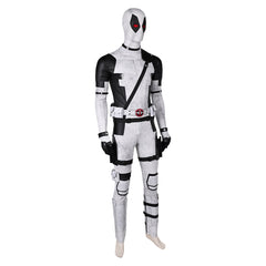 Deadpool & Wolverine (2024) X-Force Wade Wilson White Jumpsuit Outfits Cosplay Costume Halloween Carnival Suit