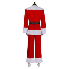 Dear Santa (2024) Satan Claus Red Outfits Christmas Cosplay Costume 