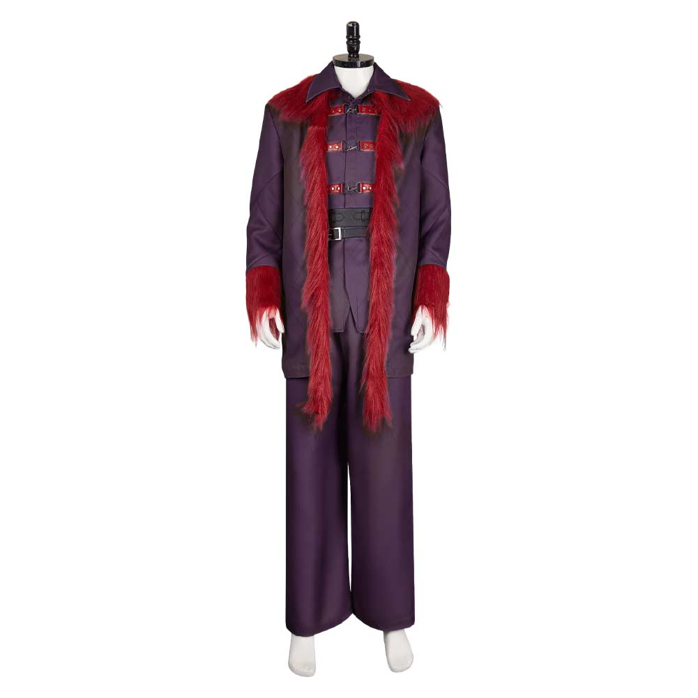 Dear Santa (2024) Satan Purple Red Coat Set Outfits Christmas Cosplay Costume 