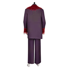 Dear Santa (2024) Satan Purple Red Coat Set Outfits Christmas Cosplay Costume 