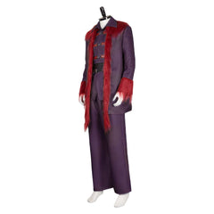 Dear Santa (2024) Satan Purple Red Coat Set Outfits Christmas Cosplay Costume 