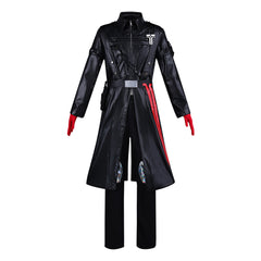 Delta Force The Warden Black Leather Set Outfits Cosplay Costume